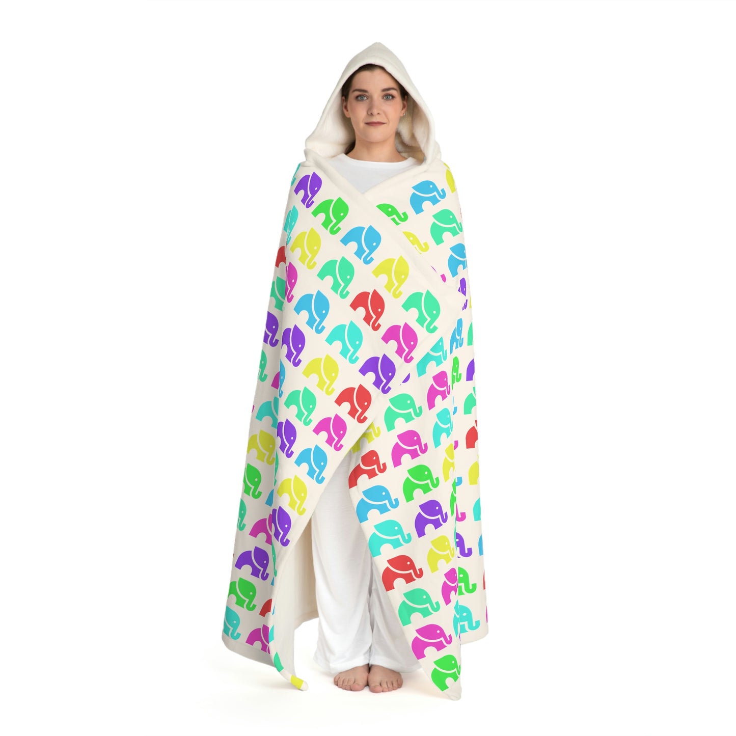 Hooded Sherpa Fleece Blanket